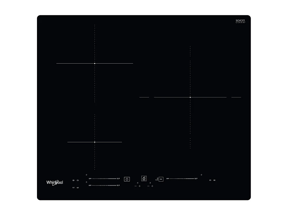 Whirlpool Table de cuisson induction 60cm 3 feux 7200w - wss3960ne