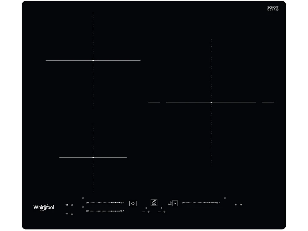 Whirlpool Table de cuisson induction 60cm 3 feux 7200w - wss3960ne