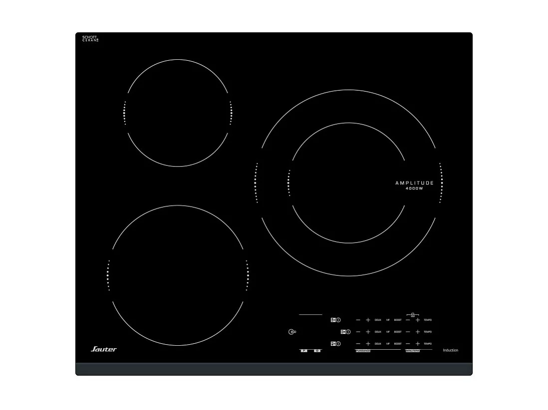 Plaque vitrocéramique SAUTER 7200W 61cm, SPI 4360 B