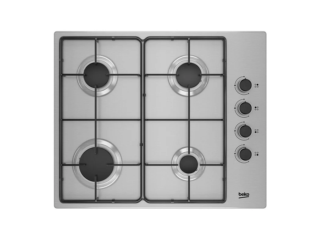 Plaque gaz BEKO 61cm, HIGG64123SX