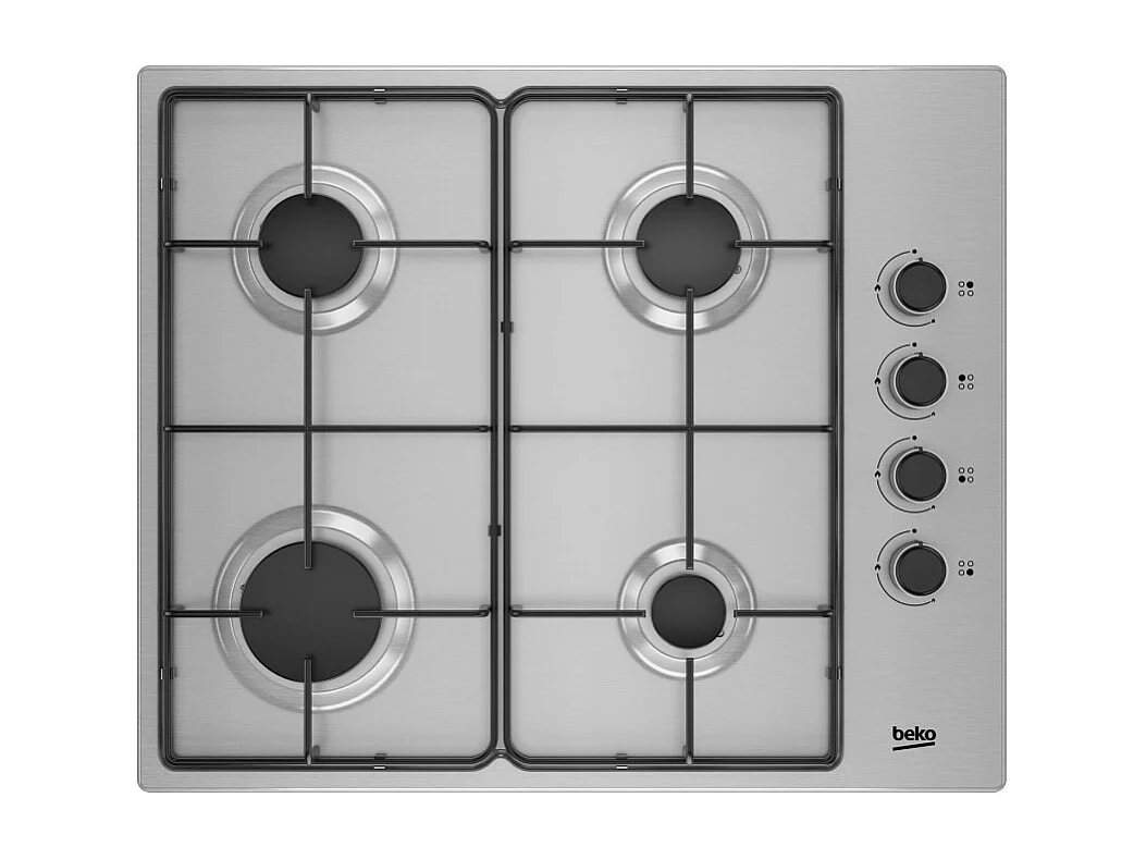 Plaque gaz BEKO 61cm, HIGG64123SX