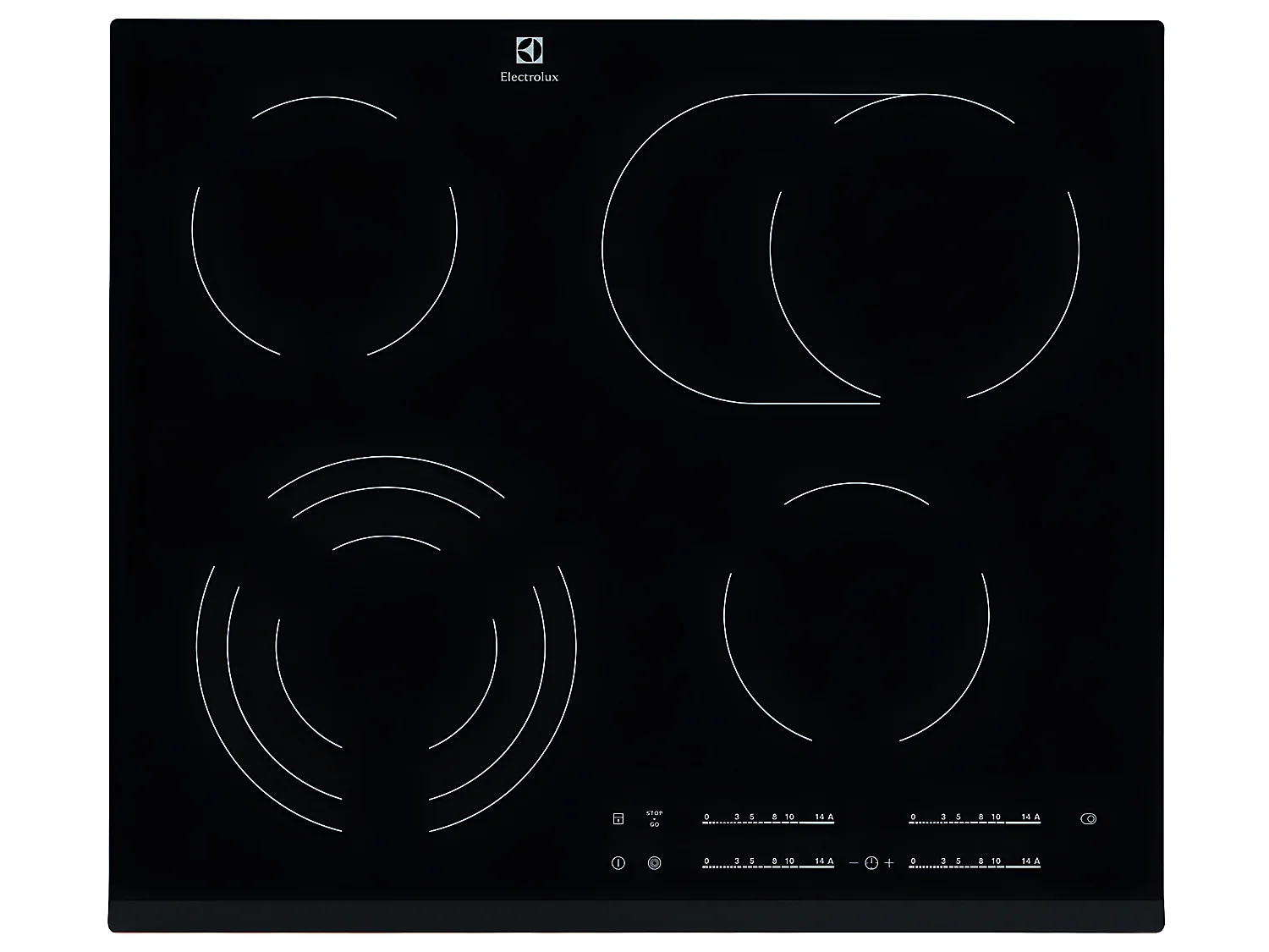Electrolux Table de cuisson vitrocéramique 60cm 4 feux 7100w noir - ehf6547fok-old