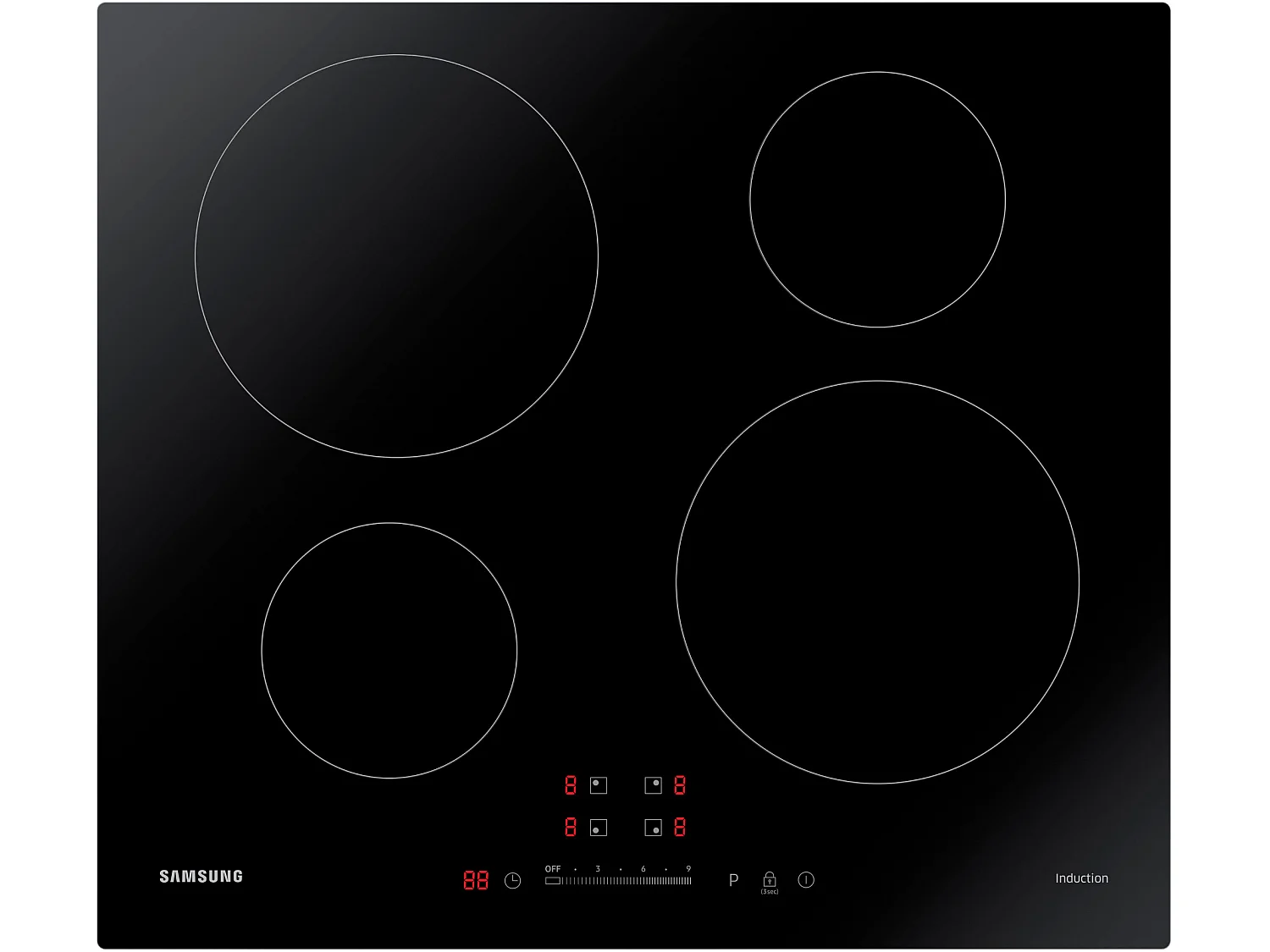 Samsung Table de cuisson à induction 7.2kw 4 foyers noir - nz64m3707ak