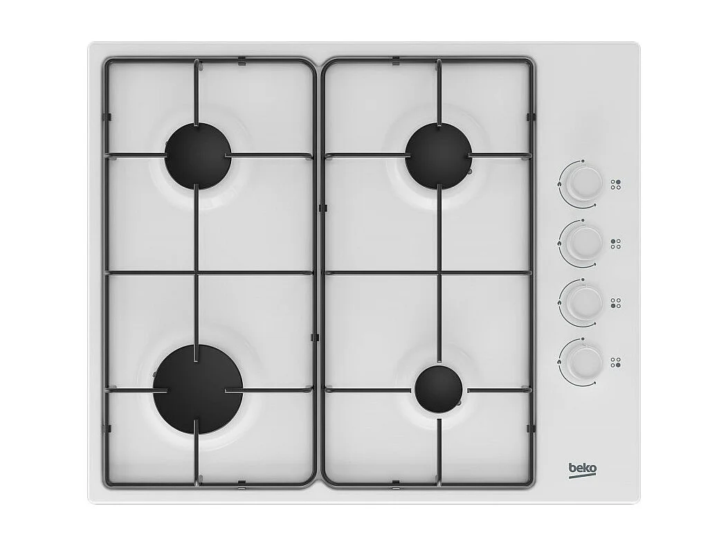 Plaque gaz BEKO 7900W 61cm, HIGG64123SW