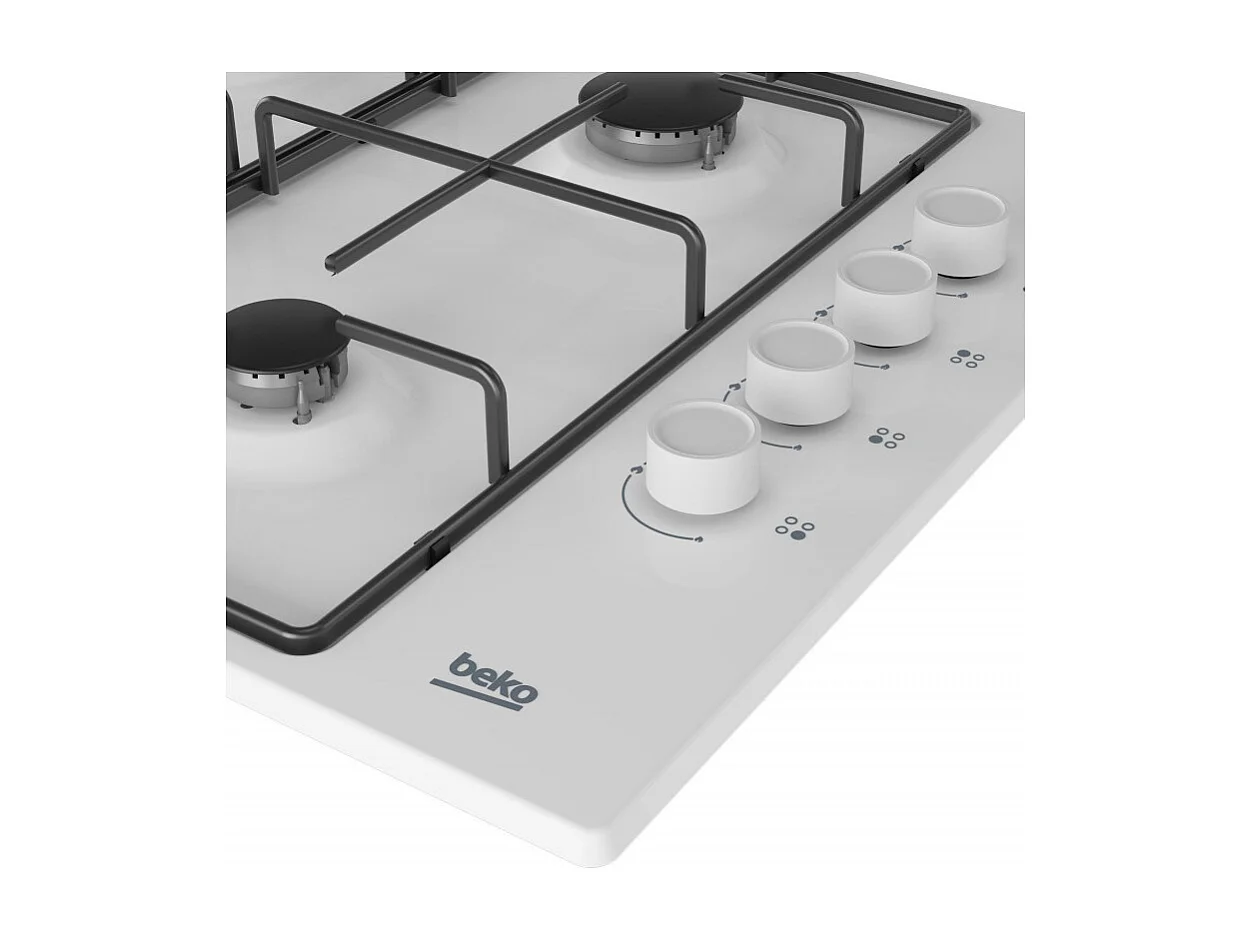 Plaque gaz BEKO 7900W 61cm, HIGG64123SW