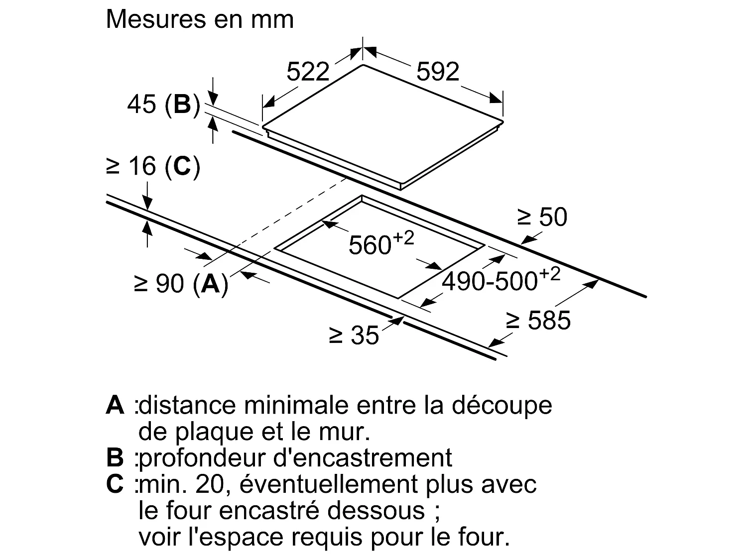 Plaque vitrocéramique BOSCH, PKK611BB8E
