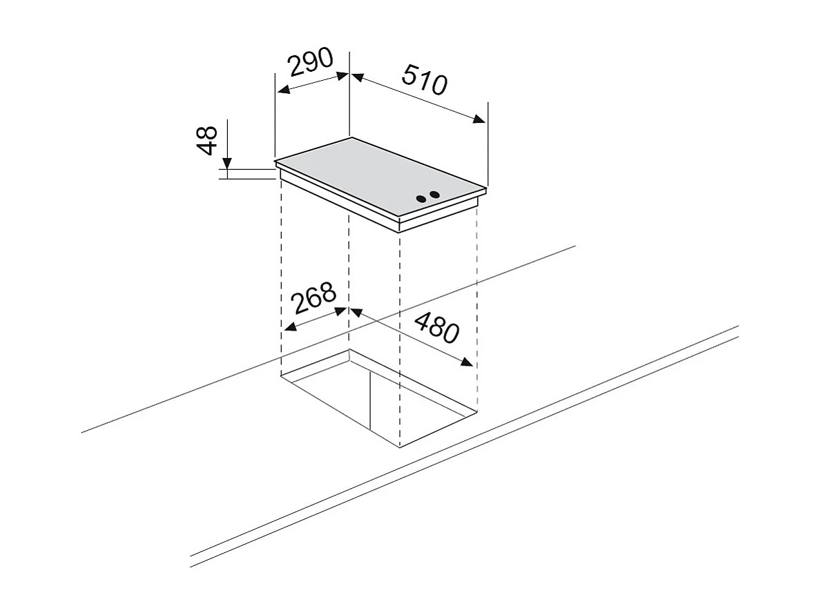 Plaque gaz AIRLUX 4000W 29cm, AV 32 HBK