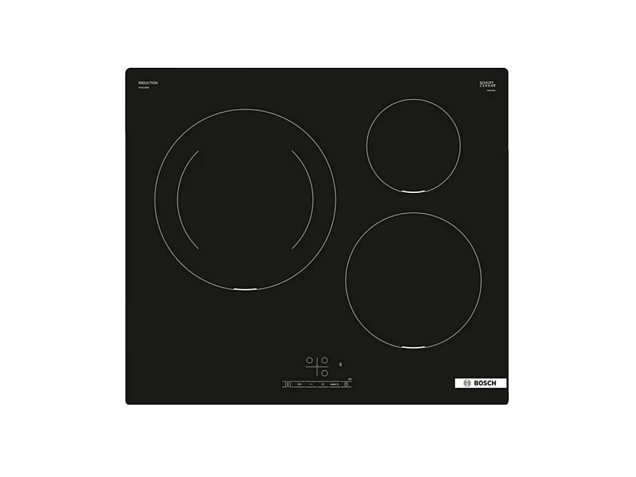 Bosch Table de cuisson à induction 60cm 3 feux noir - PIJ611BB5E