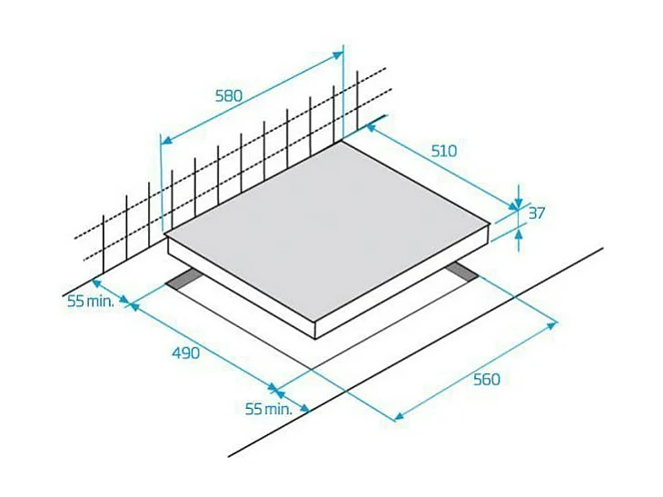 Plaque vitrocéramique BEKO 5700W 58cm, HIC63402T