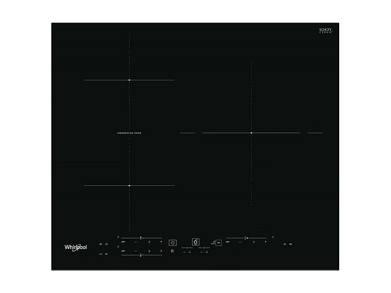 Plaque induction WHIRLPOOL INTEGRABLE 7200W 59cm, WBB 3760 BF