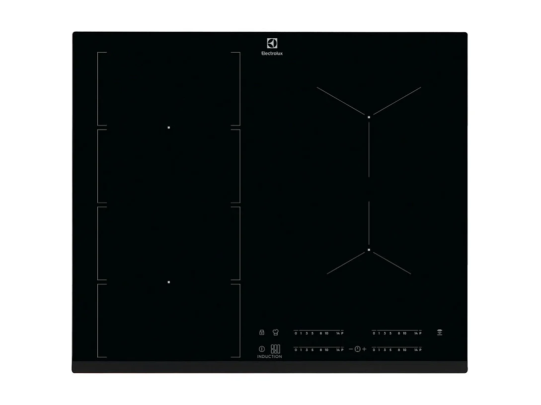 Plaque induction ELECTROLUX 11700W 59cm, EIV 654