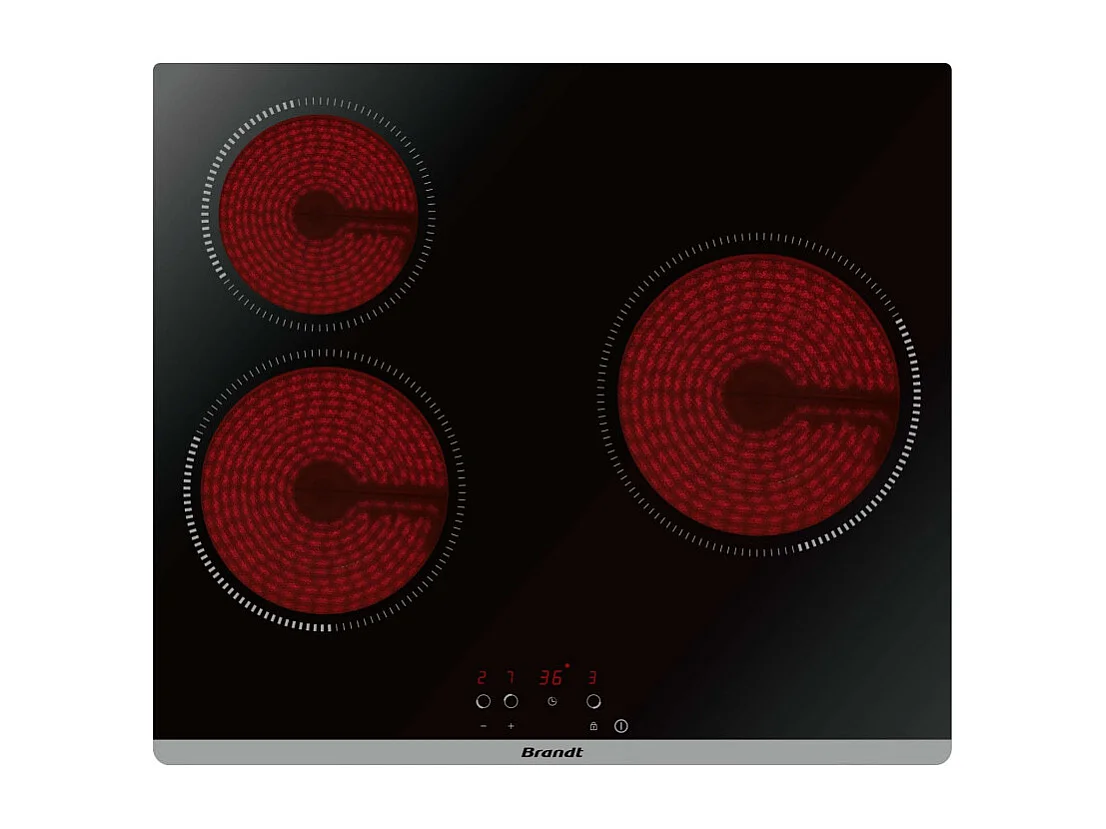 Plaque vitrocéramique BRANDT 60cm, BPV 6320 B