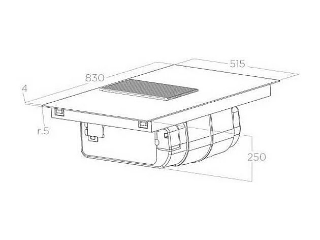 Plaque aspirante - Extraction ou recyclage - NIKOLATESLA PRIME S BL/A/8 ELICA - PRF0182322