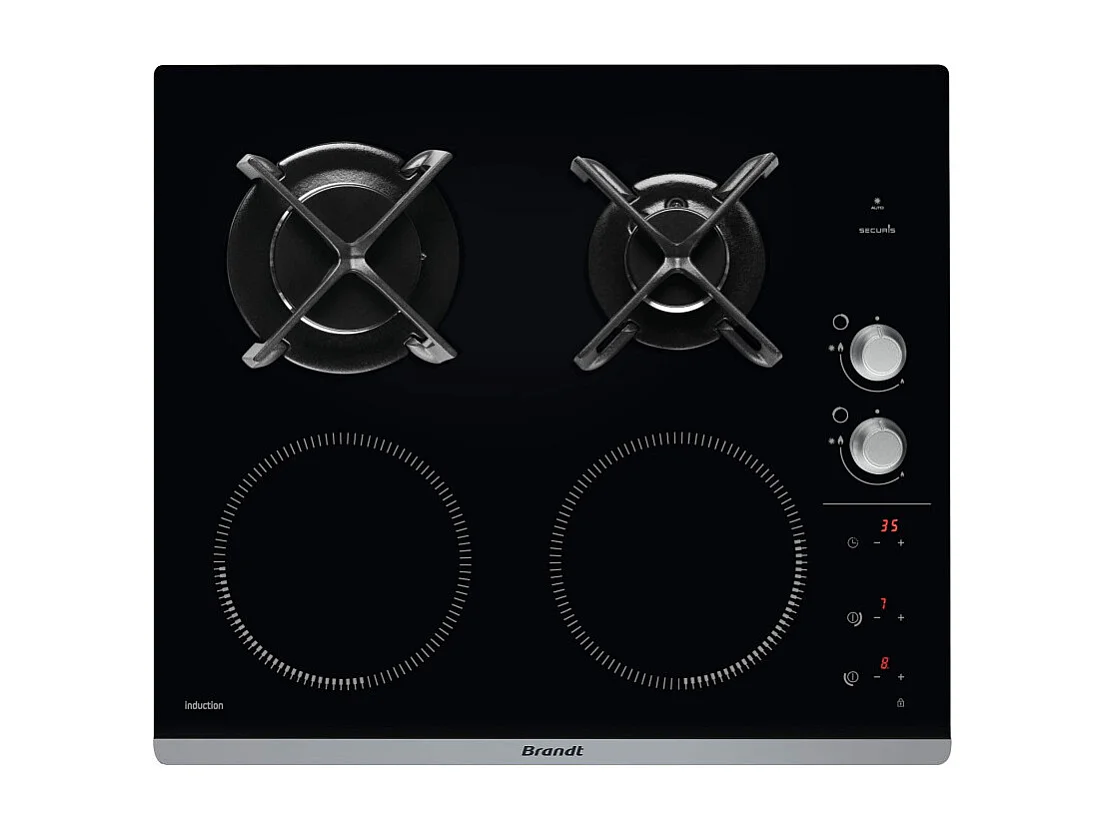 Plaque mixte BRANDT 7400W 58cm, 1033928