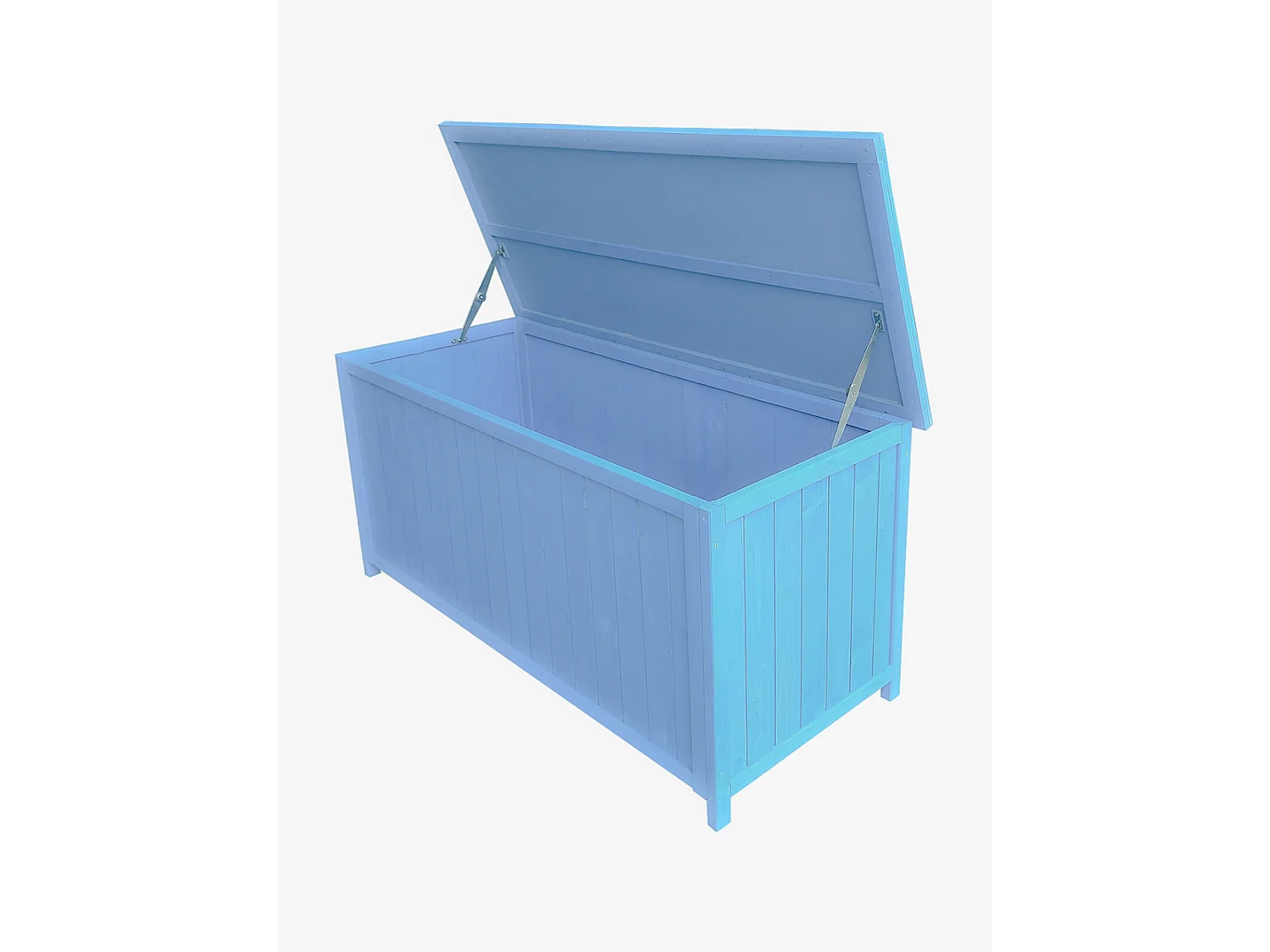 Habrita Coffre de rangement lasuré bleu - box1355