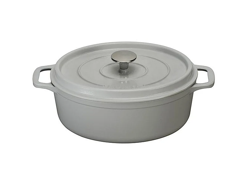 Invicta Cocotte ovale en fonte émaillée 29cm gris - 403292