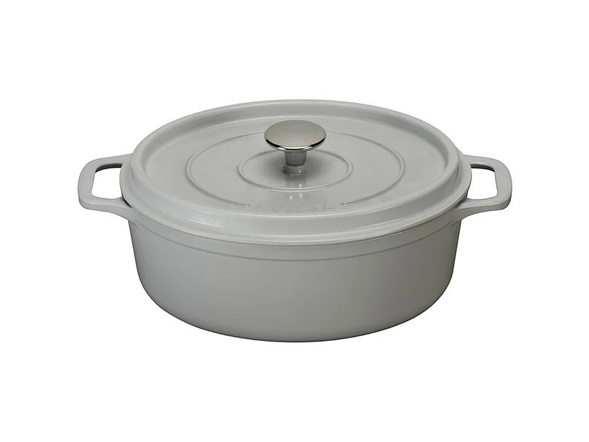 Invicta Cocotte ovale en fonte émaillée 33cm blanc - 403332