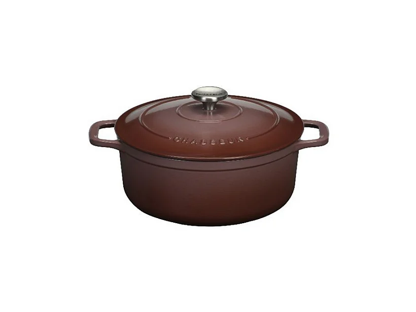 Chasseur Cocotte ronde en fonte émaillée 28cm bois de rose - puc472862