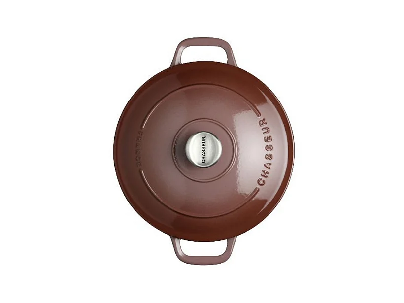 Chasseur Cocotte ronde en fonte émaillée 28cm bois de rose - puc472862