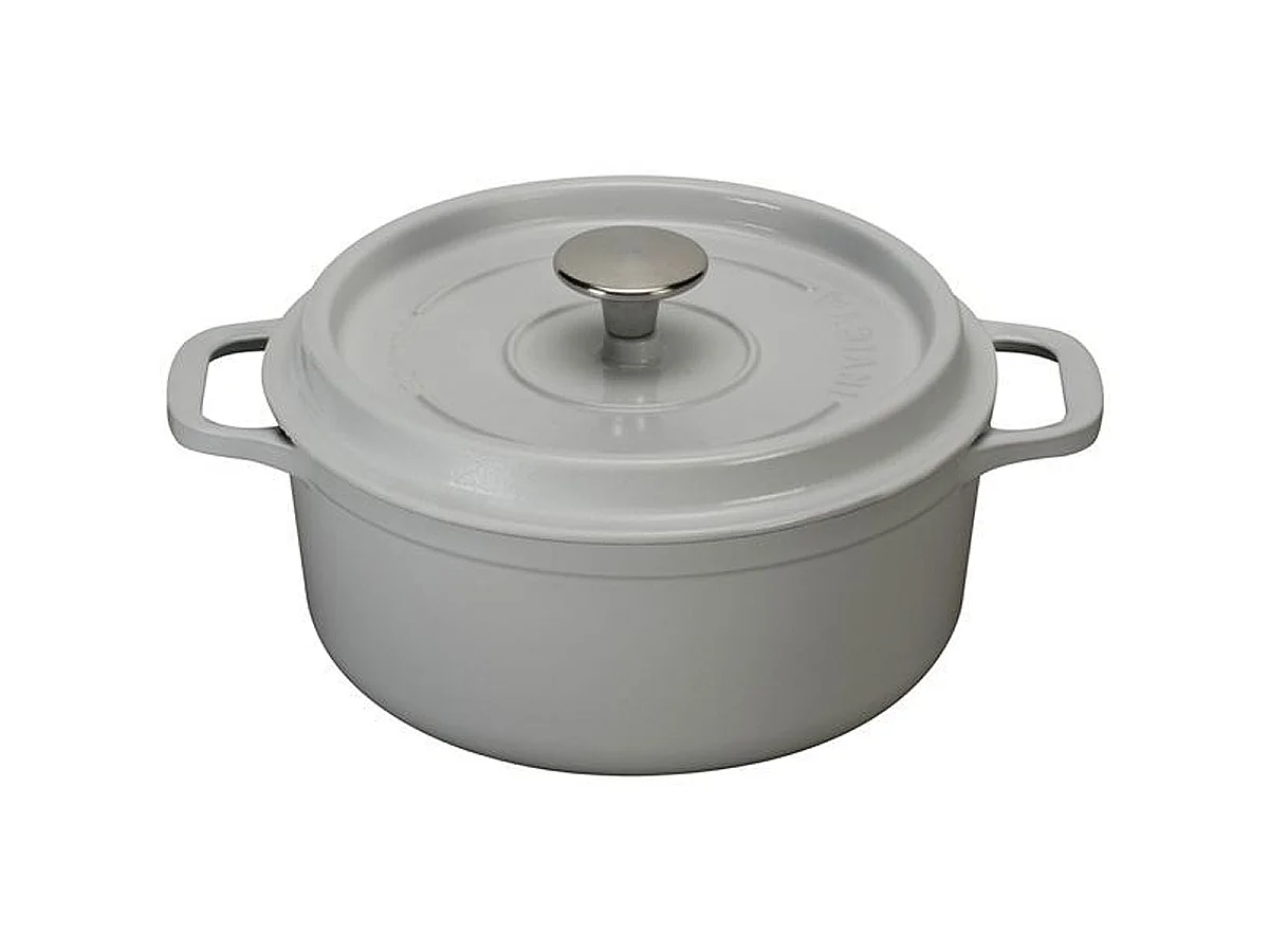 Invicta Cocotte ronde en fonte émaillée 28cm gris - PUV402282