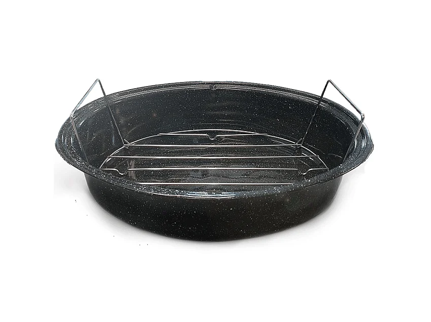 Warmcook Cocotte ovale en acier carbon 46x31cm + grille - 0509+2005