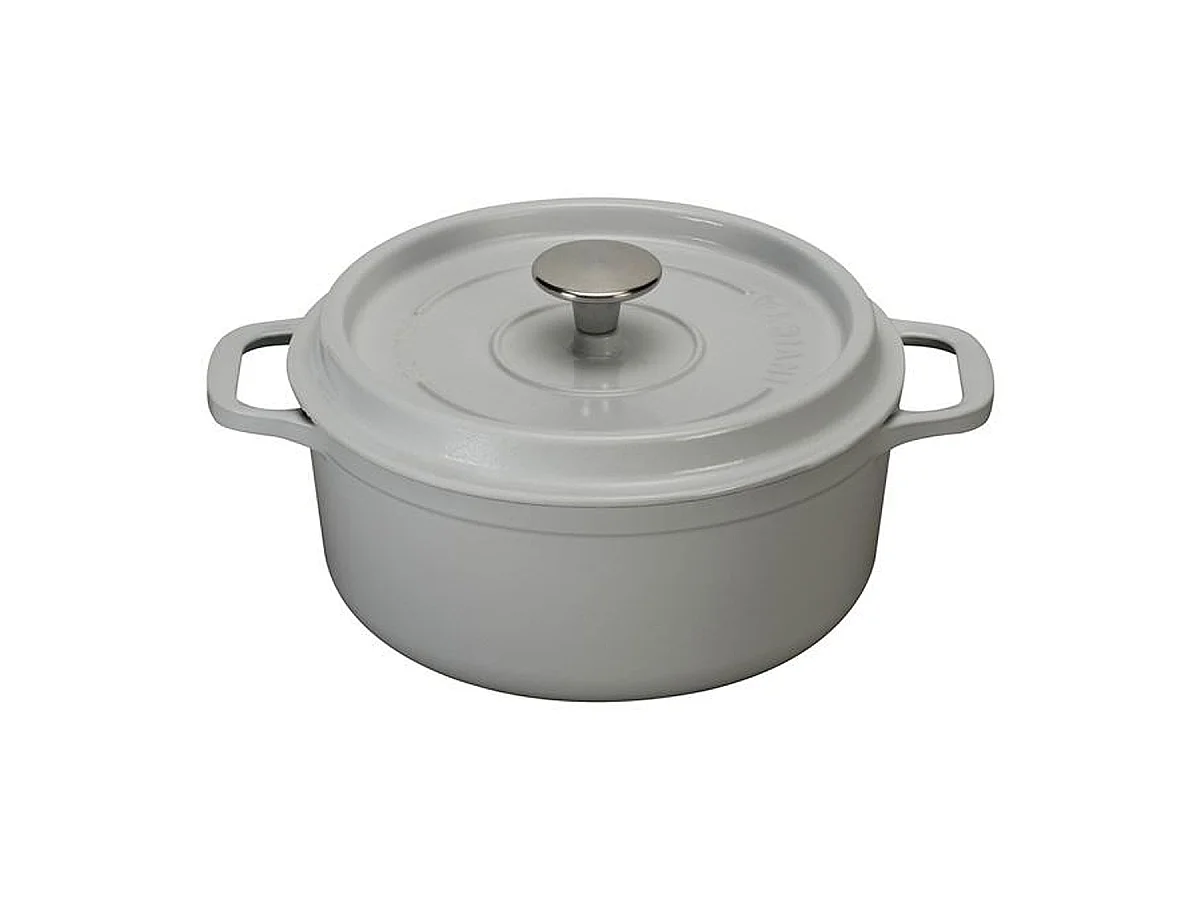 Invicta Cocotte ronde en fonte émaillée 20cm gris - 402202