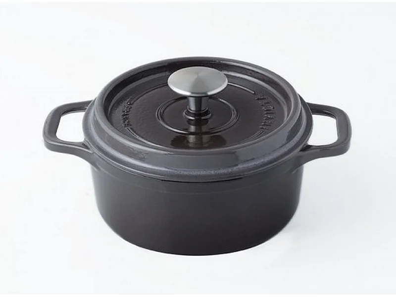 Invicta Cocotte ronde en fonte émaillée 28cm taupe - puv402287