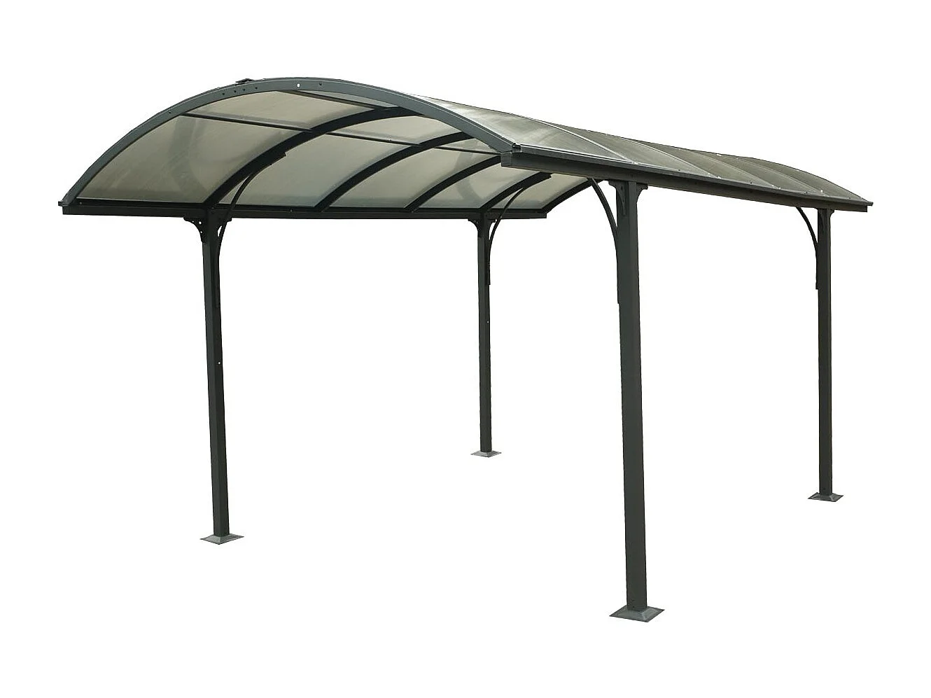 Habrita Carport 14.62 m2 gris anthracite - CAR 3048 ALRP