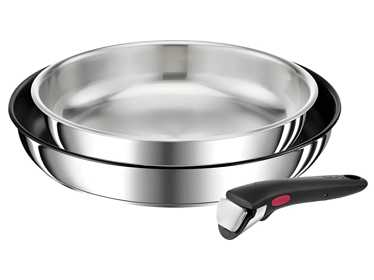 Tefal Lot de 2 poêles 24/28cm inox + poignée - L9739102