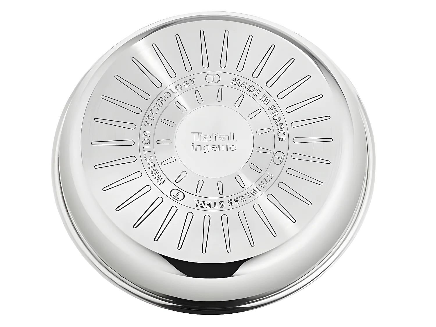 Tefal Lot de 2 poêles 24/28cm inox + poignée - L9739102