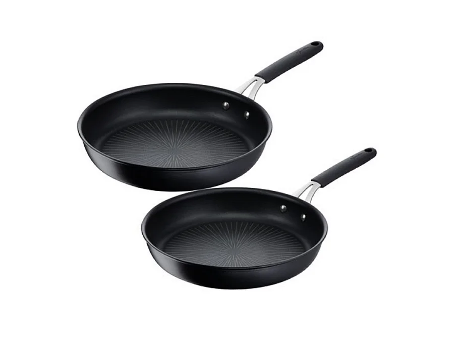 Lagostina Lot de 2 poêles antiadhésives 24 et 28cm noir - 012165600002