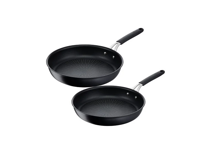 Lagostina Lot de 2 poêles antiadhésives 24 et 28cm noir - 012165600002