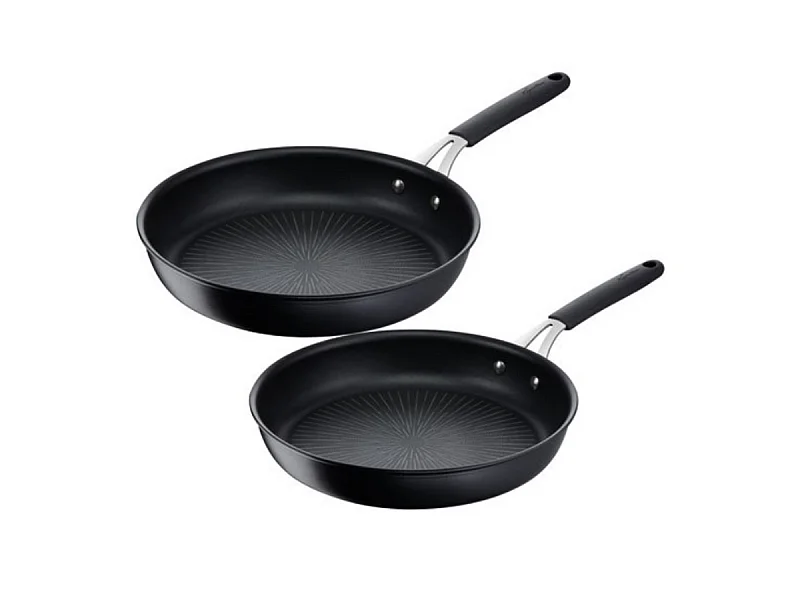 Lagostina Lot de 2 poêles antiadhésives 24 et 28cm noir - 012165600002