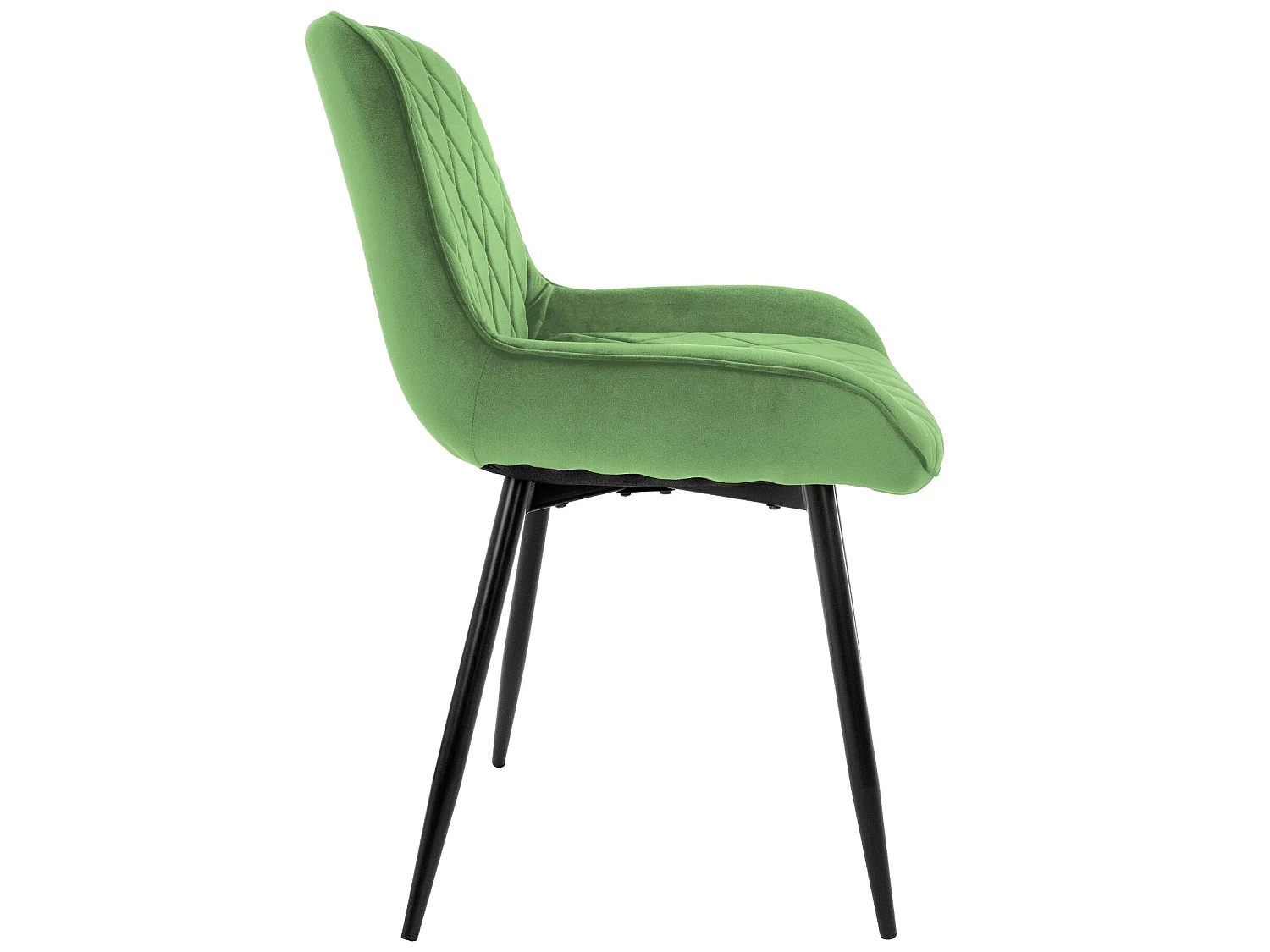 Set de 4 chaises de salle à manger rembourrée en velours vert fauteuils moderne