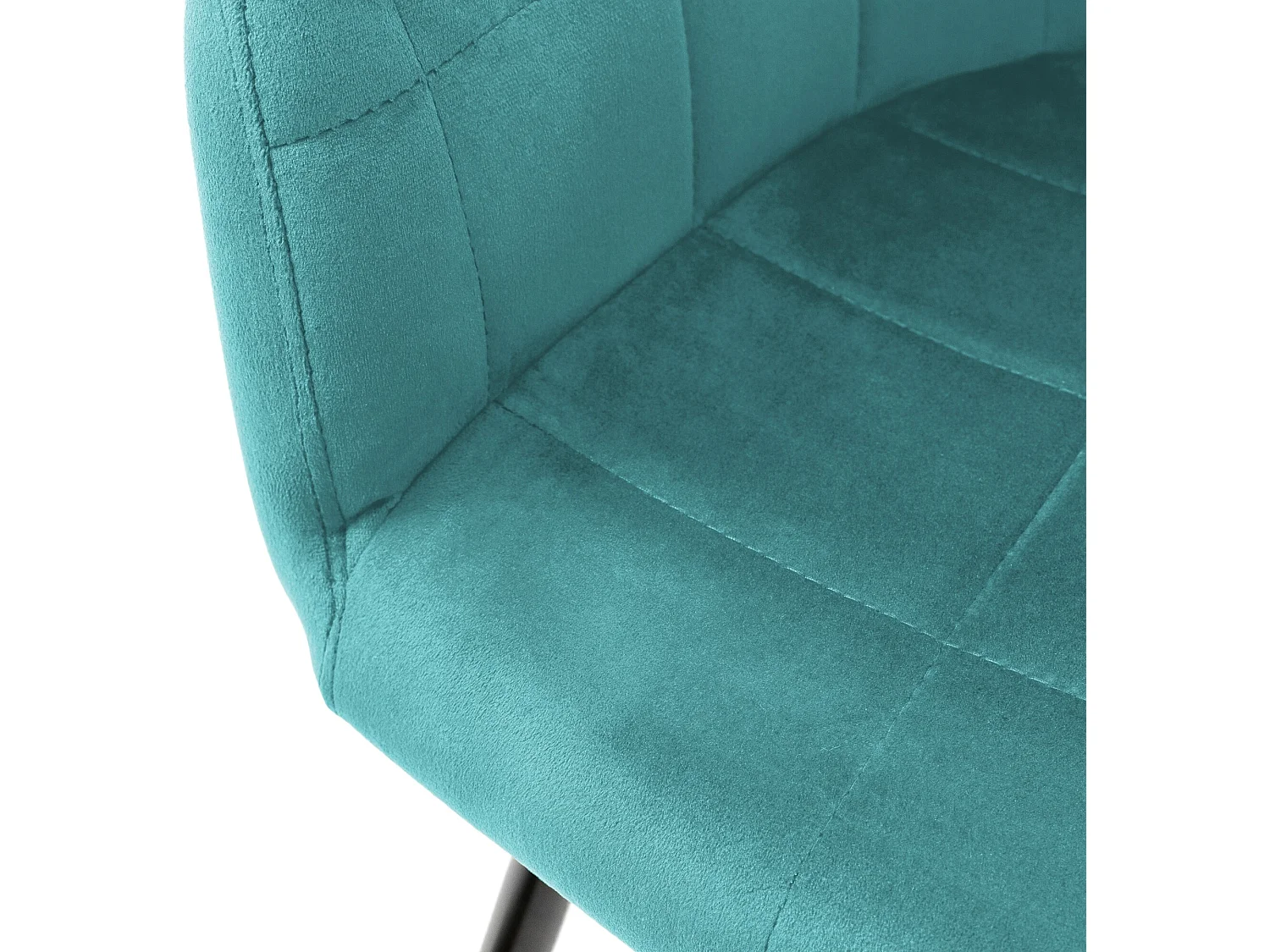 Set 4x chaises salle à manger/cuisine velours turquoise fauteuils retro/moderne