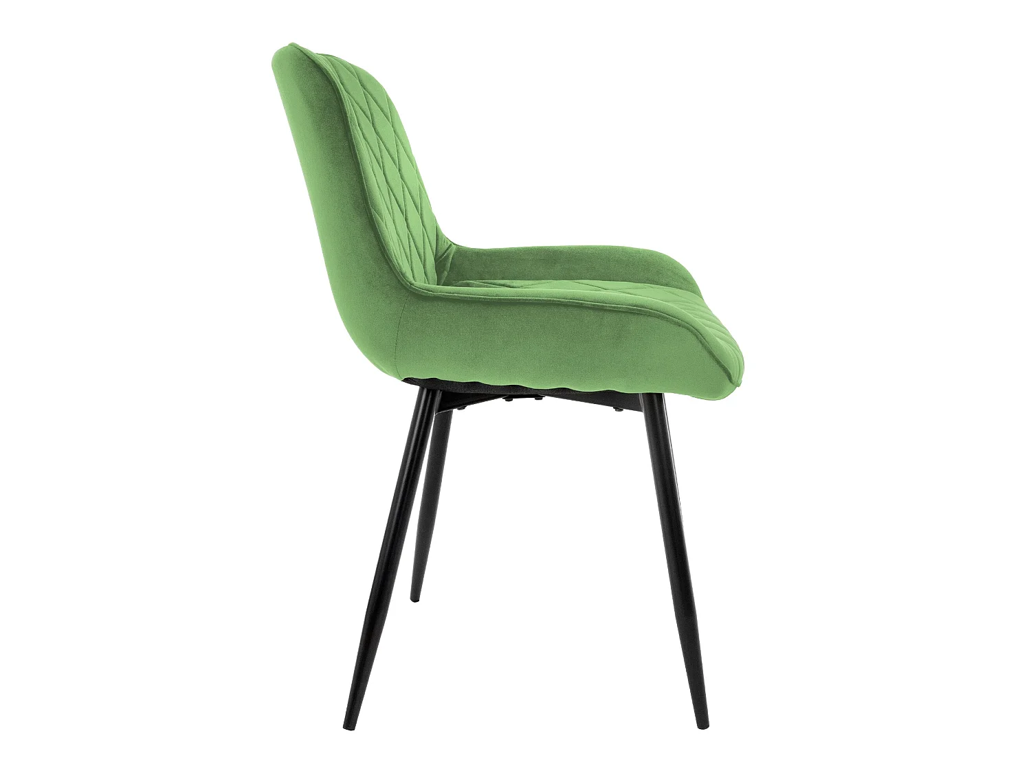 Sedie da sala da pranzo con schienale e braccioli Set di 2 Sedie in velluto verde con gambe in metallo ML-Design