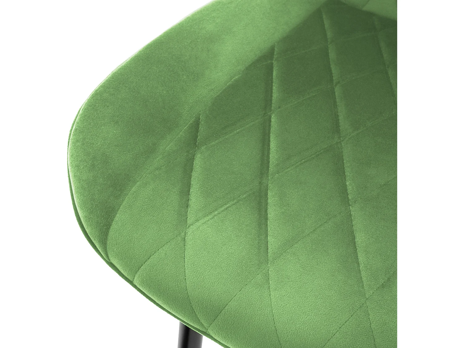 Sedie da sala da pranzo con schienale e braccioli Set di 2 Sedie in velluto verde con gambe in metallo ML-Design