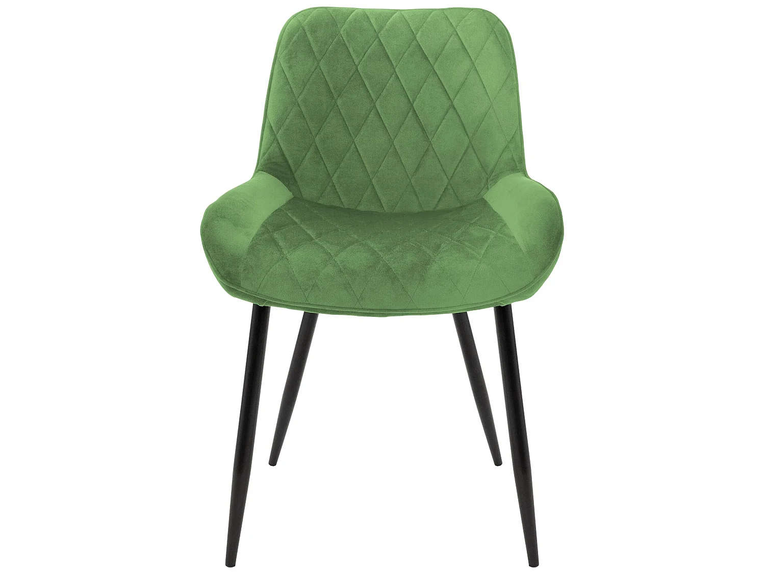 Sillas de Comedor con Respaldo y Apoyabrazos Juego de 2 Funda de Terciopelo Verde con Patas de Metal ML-Design