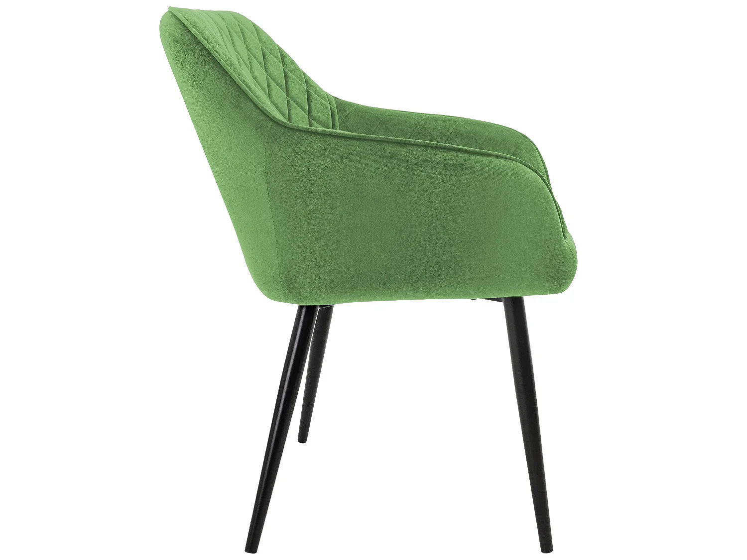 Lot de 4x chaises de salle à manger rembourrée en velours fauteuils salon vert