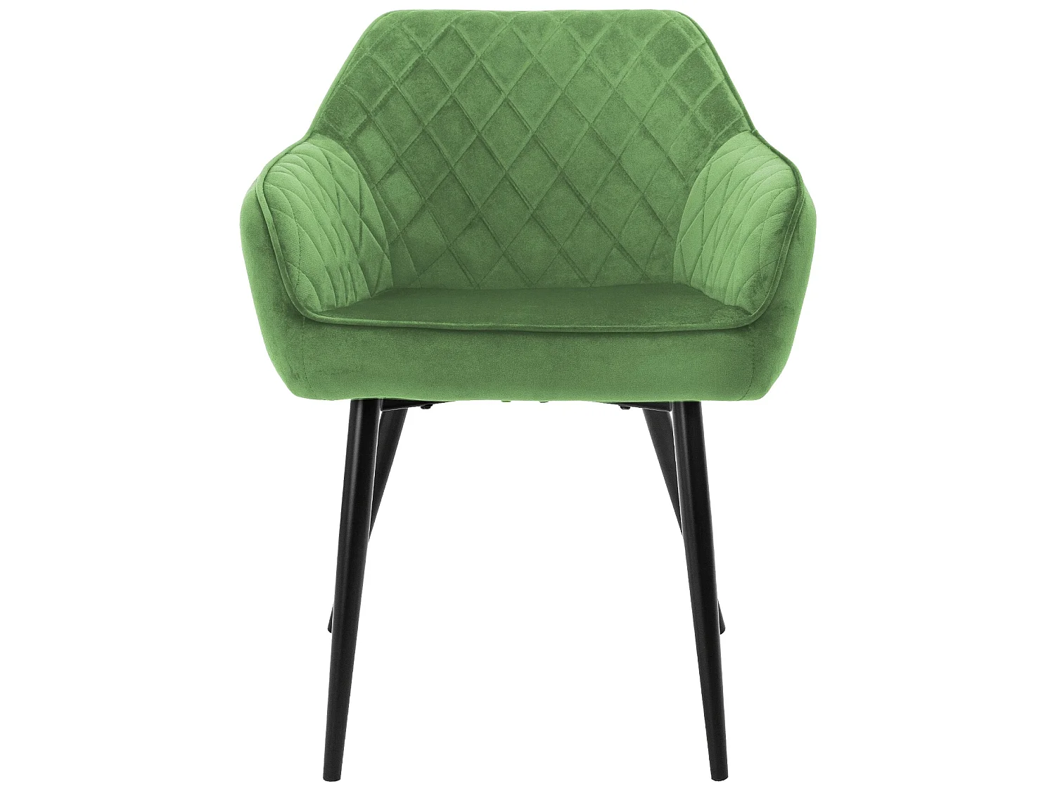 Lot de 4x chaises de salle à manger rembourrée en velours fauteuils salon vert