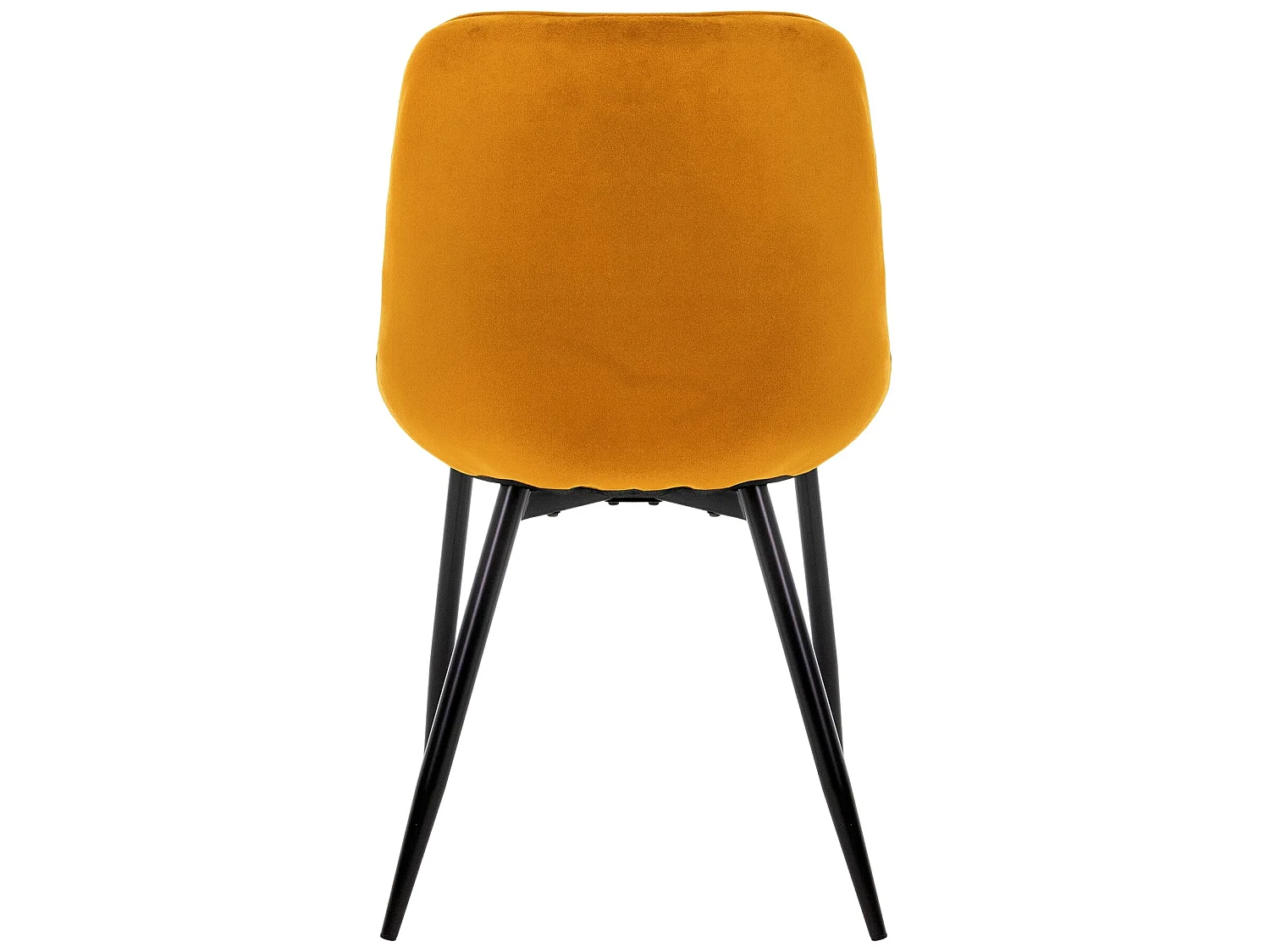 Juego de 2 Sillas de Comedor con Respaldo y Apoyabrazos en Terciopelo Amarillo Diseño ML