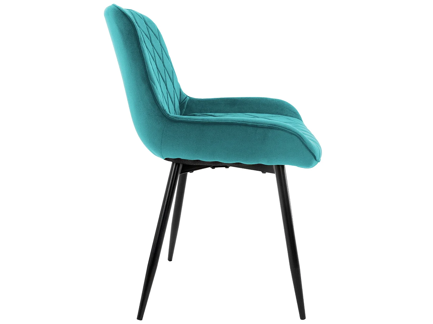 Sedie da sala da pranzo con schienale e braccioli Set di 2 sedie in velluto turchese con gambe in metallo ML-Design