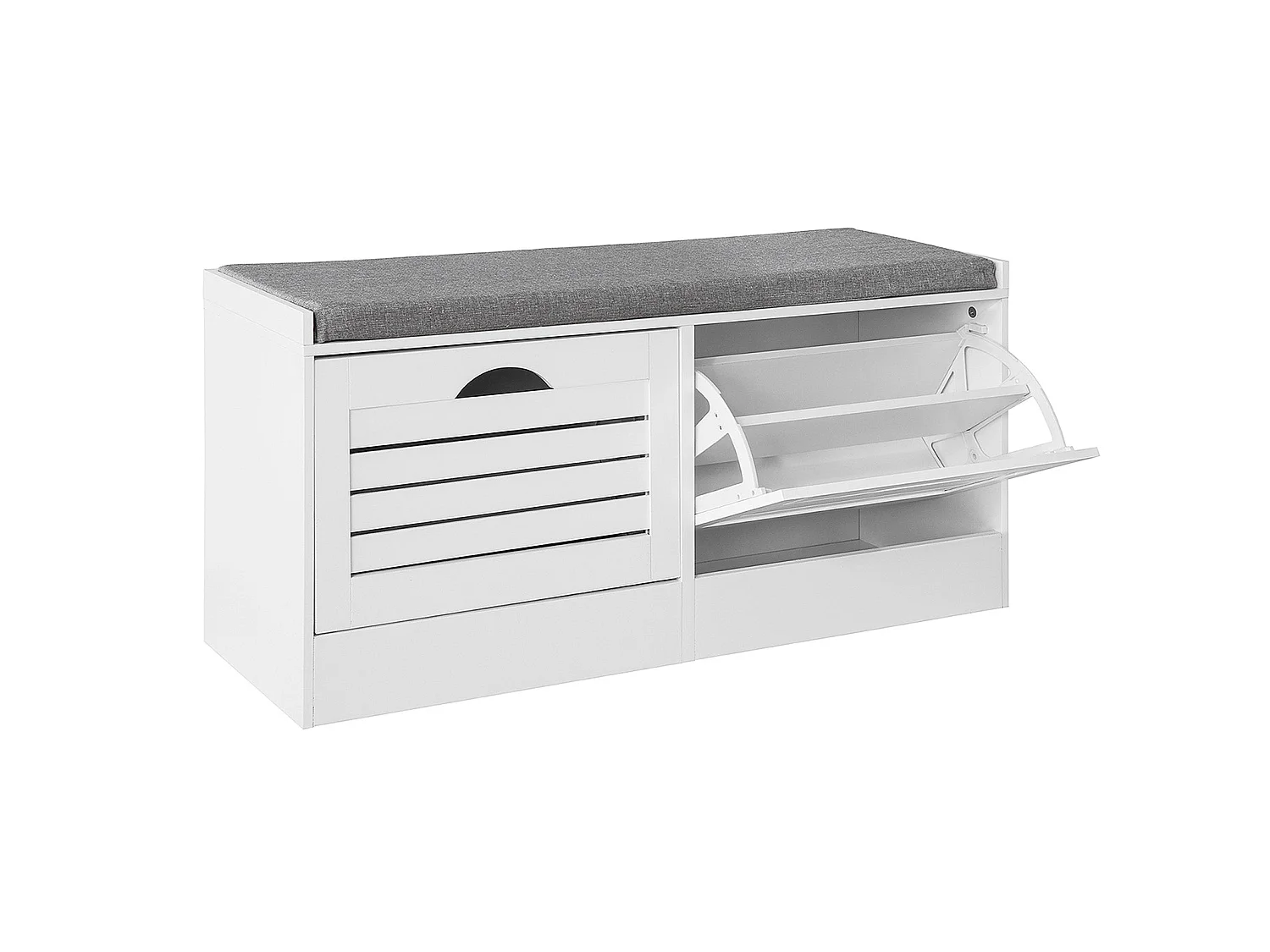 SoBuy Scarpiera salvaspazio Slim, portascarpe salvaspazio Regolabili, L97*P28*A46 cm, Bianco, FSR62-W