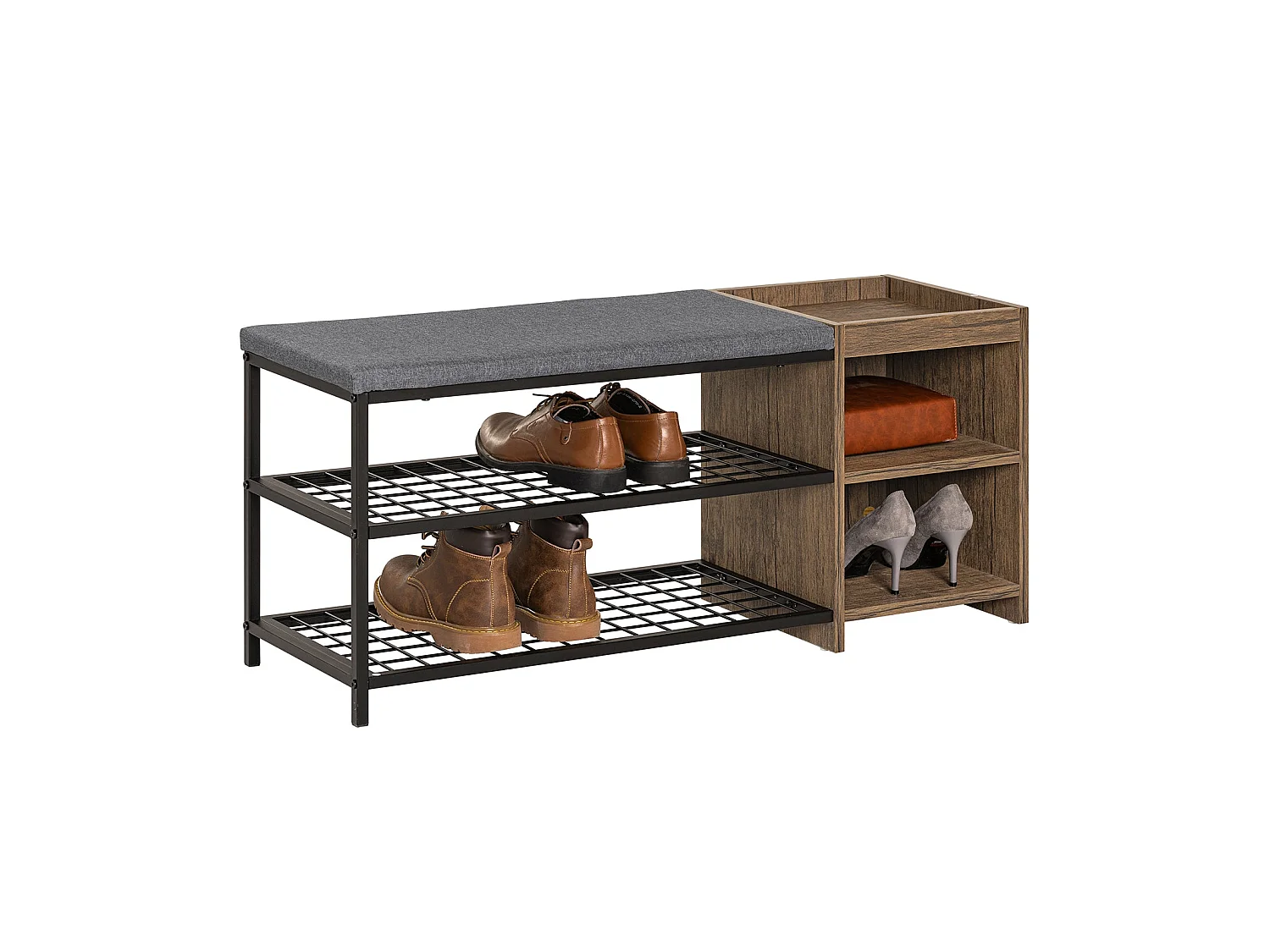 Schuhregal FSR113-N 101 x 44 x 32 cm Braun