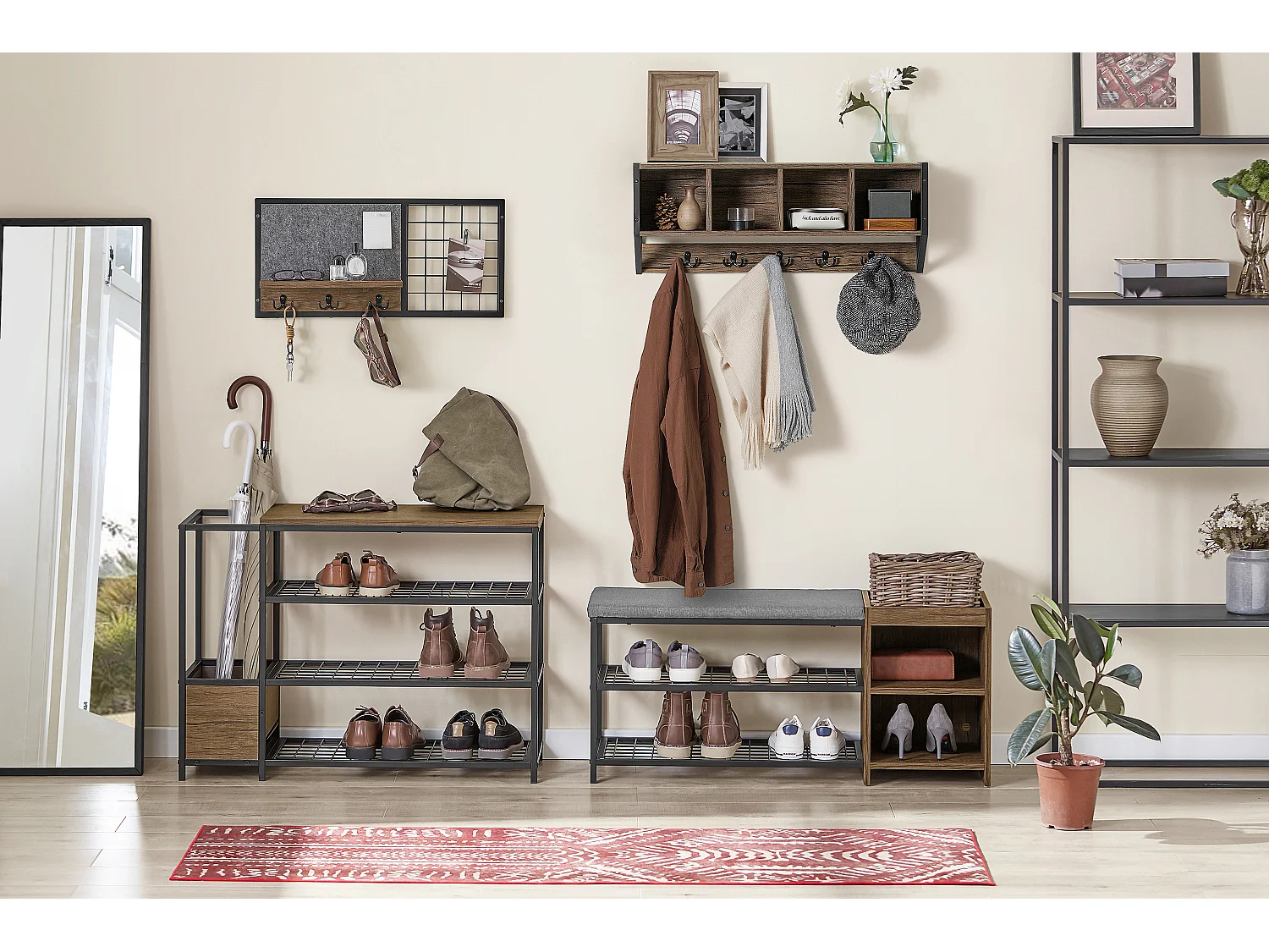 Schuhregal FSR113-N 101 x 44 x 32 cm Braun