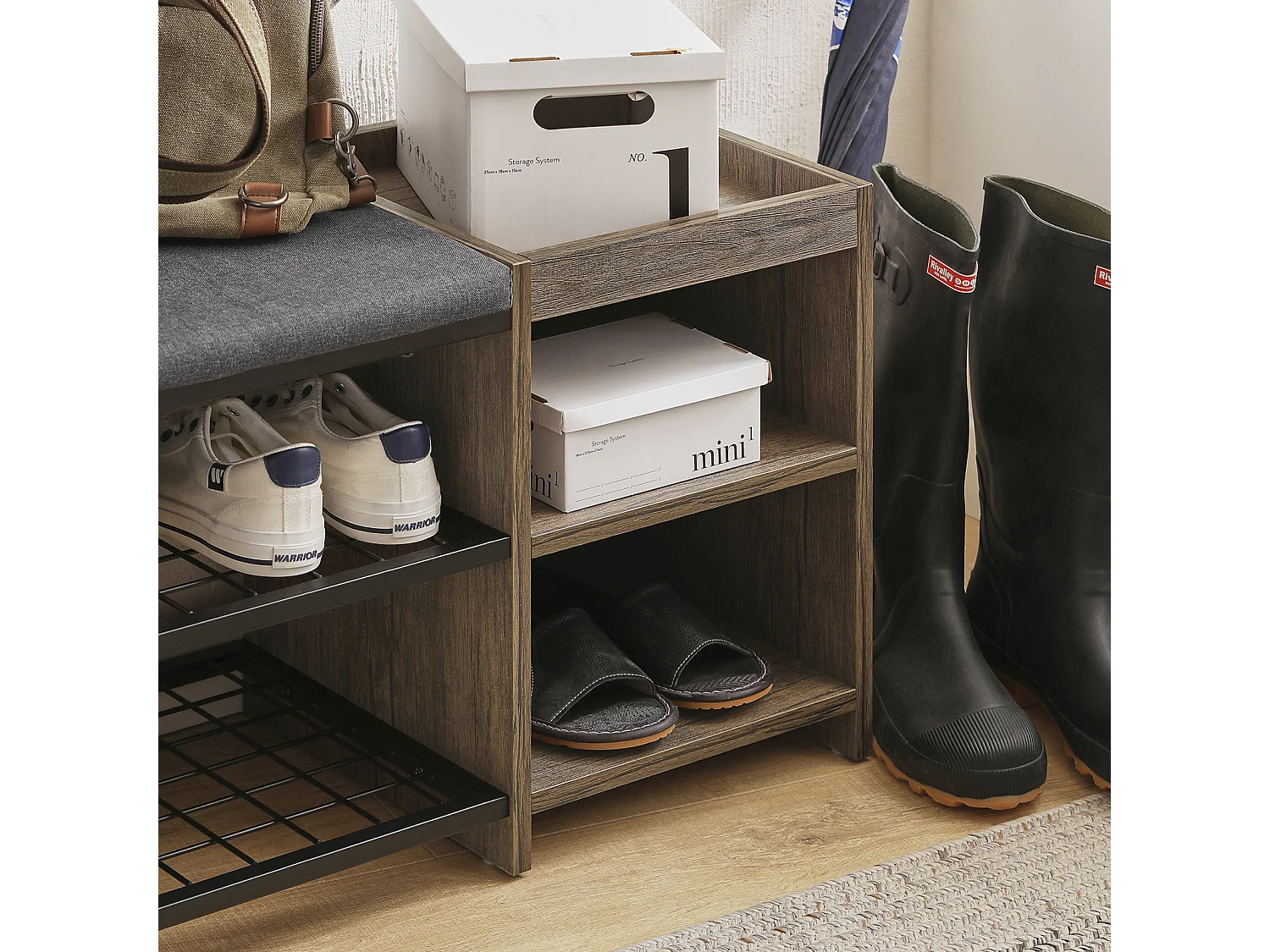 Schuhregal FSR113-N 101 x 44 x 32 cm Braun