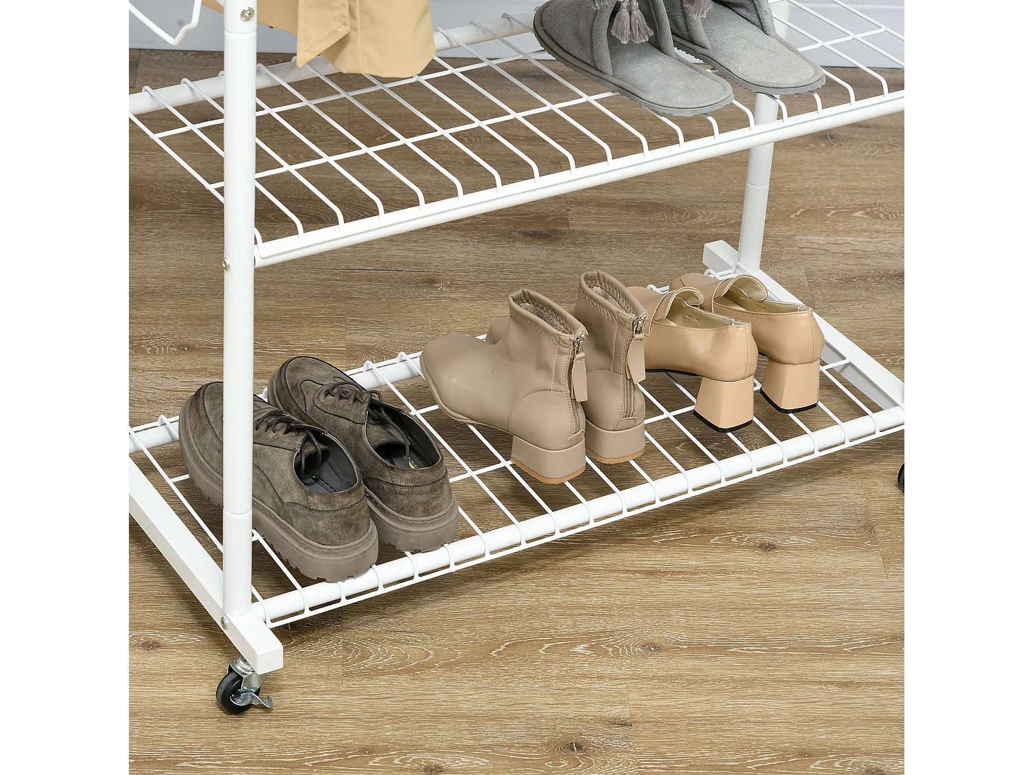 Tendedero de ropa blanco 153x43.7x171 cm HOMCOM