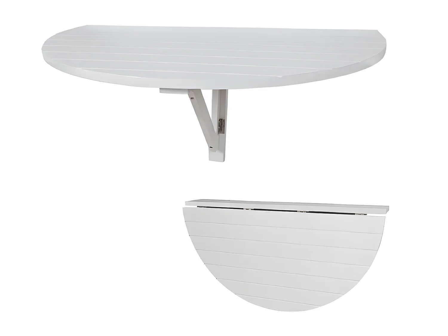 Table Murale Rabattable Table de Cuisine Pliante Table à Rabat Pour Enfant Pliable Blanc, FWT10-W