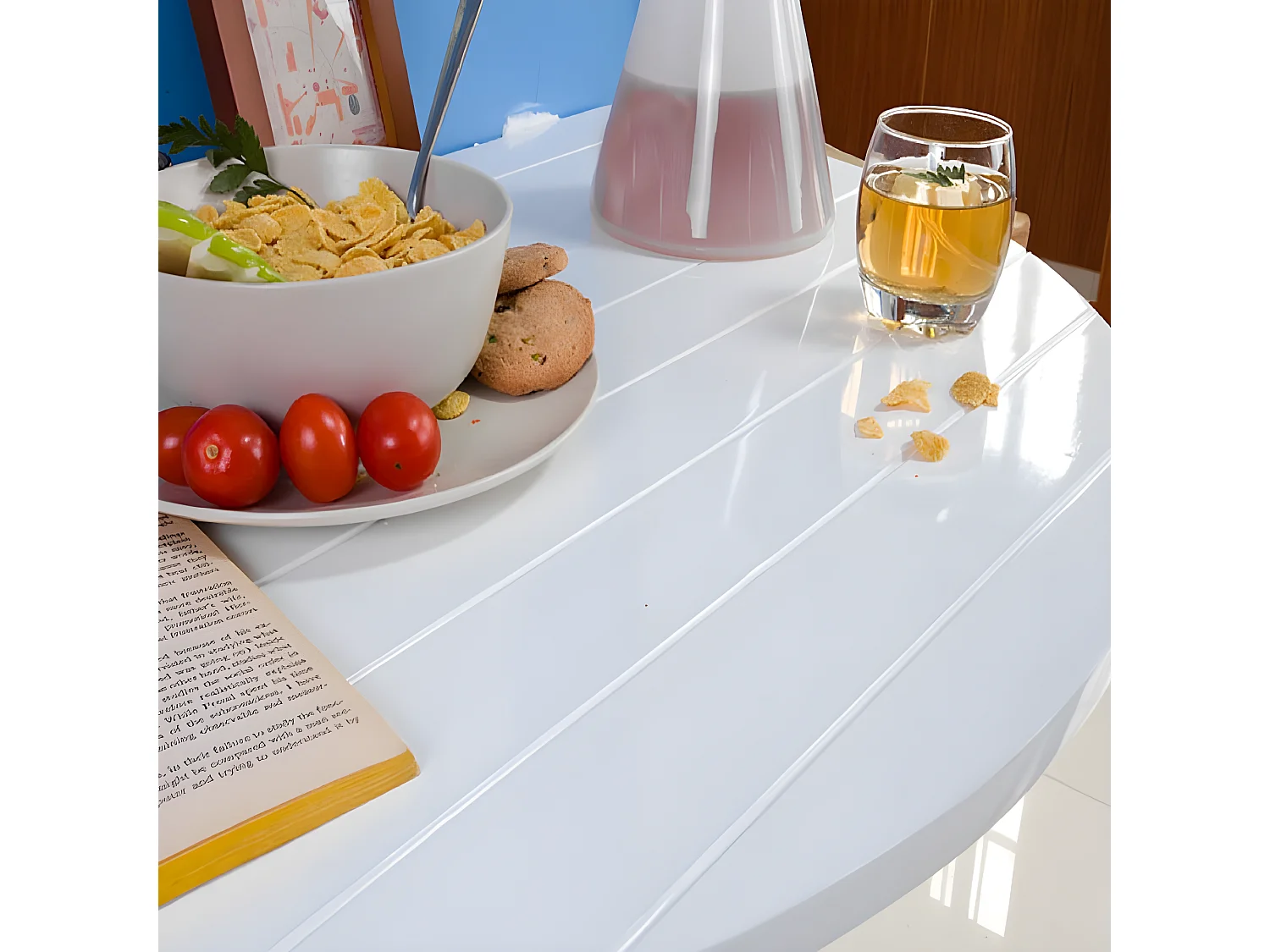 Table Murale Rabattable Table de Cuisine Pliante Table à Rabat Pour Enfant Pliable Blanc, FWT10-W
