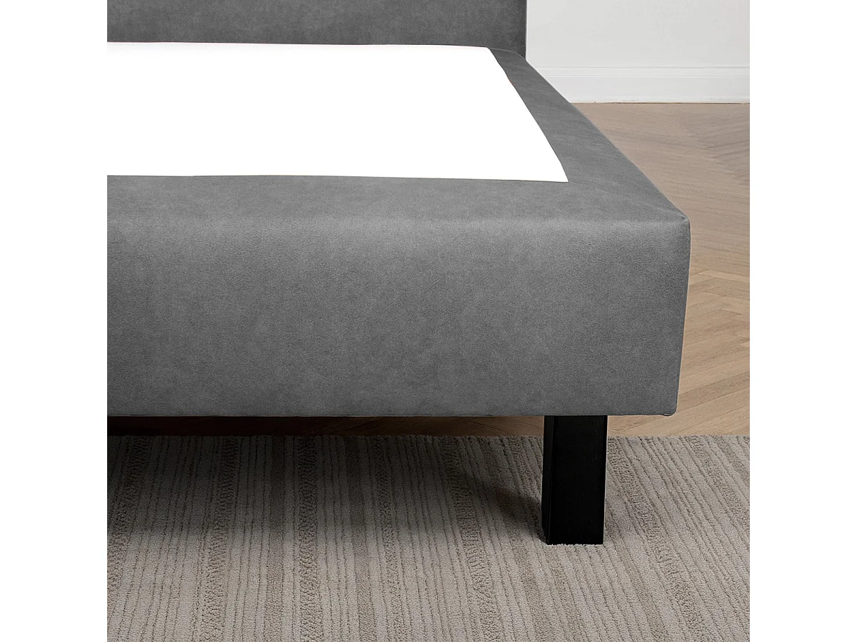 BELLECOUR LITERIE | Pied de lit carré en bois Noir Hauteur 20 cm (vendu à l'unité)